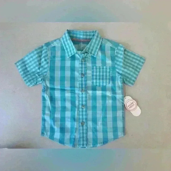wonder nation Boys White Button Down Short Sleeve Shirt avaie in 2T and 3T - Picture 1 of 6